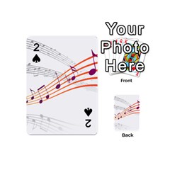 Music Notes Clef Sound Playing Cards Double Sided (mini) by Bajindul