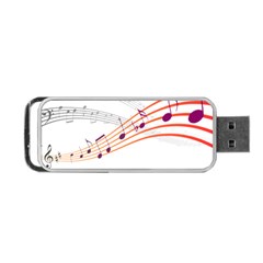 Music Notes Clef Sound Portable Usb Flash (two Sides) by Bajindul