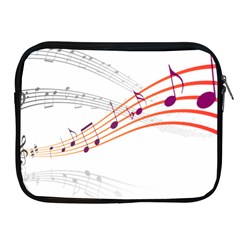 Music Notes Clef Sound Apple Ipad 2/3/4 Zipper Cases by Bajindul