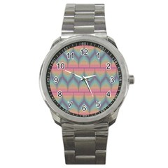 Pattern Background Texture Colorful Sport Metal Watch