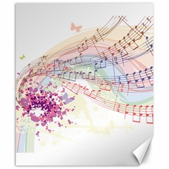 Music Notes Abstract Canvas 20  X 24  by Bajindul