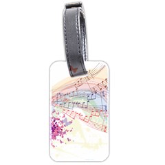 Music Notes Abstract Luggage Tag (two Sides) by Bajindul