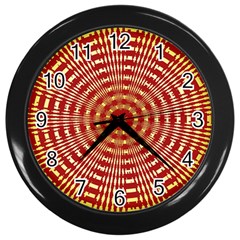 Pattern Background Structure Wall Clock (Black)