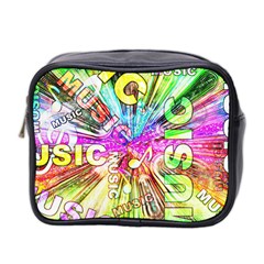 Music Abstract Sound Colorful Mini Toiletries Bag (two Sides)