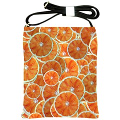 Oranges Background Texture Pattern Shoulder Sling Bag by Bajindul