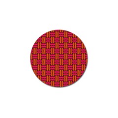 Pattern Red Background Structure Golf Ball Marker by Bajindul