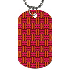 Pattern Red Background Structure Dog Tag (two Sides) by Bajindul
