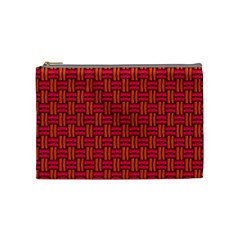 Pattern Red Background Structure Cosmetic Bag (medium)