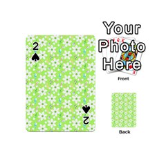 Zephyranthes Candida White Flowers Playing Cards Double Sided (mini) by Bajindul