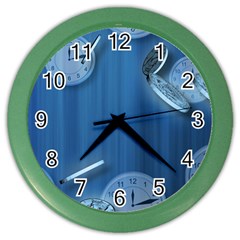 Time Clock Watch Hours Color Wall Clock by Bajindul