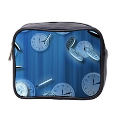 Time Clock Watch Hours Mini Toiletries Bag (two Sides)