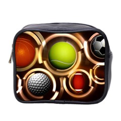 Sport Ball Tennis Golf Football Mini Toiletries Bag (two Sides) by Bajindul