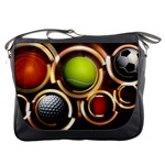 Sport Ball Tennis Golf Football Messenger Bag Front