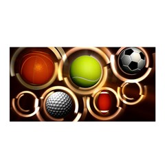 Sport Ball Tennis Golf Football Satin Wrap by Bajindul