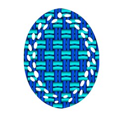 Pattern Graphic Background Image Blue Ornament (oval Filigree) by Bajindul