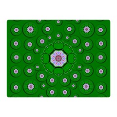 Stars Of Bleeding Hearts In Green Double Sided Flano Blanket (mini)  by pepitasart