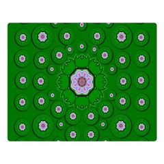 Stars Of Bleeding Hearts In Green Double Sided Flano Blanket (large)  by pepitasart
