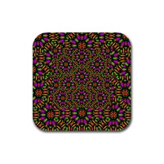 Paradise Flower In The Jungle Rubber Square Coaster (4 Pack)  by pepitasart