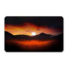 Sunset Sun Light Landscape Magnet (rectangular) by Pakrebo