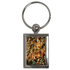 Sculpture Art Temple Tower Key Chain (rectangle) by Pakrebo