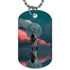 Astronaut Moon Space Planet Dog Tag (Two Sides)