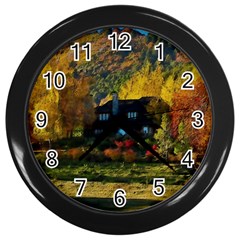 Outdoor Landscape Scenic View Wall Clock (black) by Pakrebo