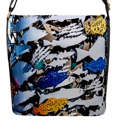 Art Fish Salmon Sydney Metal Flap Closure Messenger Bag (s) by Pakrebo