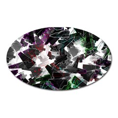 Abstract Background Science Fiction Oval Magnet