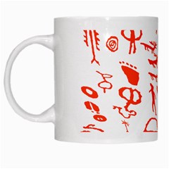 Petroglyph Art Symbols Art Rock White Mugs