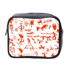 Petroglyph Art Symbols Art Rock Mini Toiletries Bag (two Sides) by Pakrebo