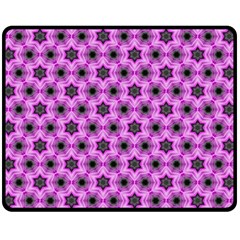 Background Wallpaper Pattern Pink Black Double Sided Fleece Blanket (medium)  by Pakrebo