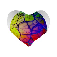 Isolated Transparent Sphere Standard 16  Premium Flano Heart Shape Cushions by Pakrebo