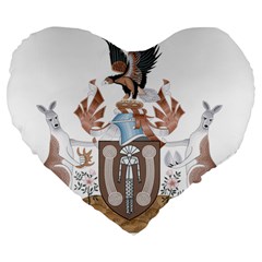 Coat Of Arms Of Northern Territory Large 19  Premium Heart Shape Cushions by abbeyz71