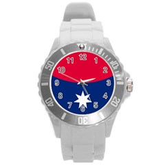 Proposed Australia Down Under Flag Round Plastic Sport Watch (l) by abbeyz71