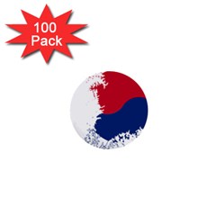 Flag Map Of South Korea 1  Mini Buttons (100 Pack)  by abbeyz71