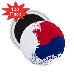 Flag Map Of South Korea 2 25  Magnets (100 Pack)  by abbeyz71