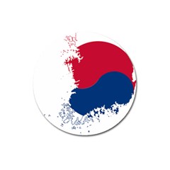 Flag Map Of South Korea Magnet 3  (round) by abbeyz71