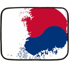 Flag Map Of South Korea Fleece Blanket (mini) by abbeyz71