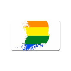 Lgbt Flag Map Of South Korea Magnet (name Card) by abbeyz71