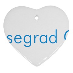 Logo Of Visegrád Group Heart Ornament (two Sides) by abbeyz71