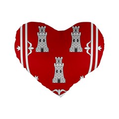 Shield Of The Arms Of Aberdeen Standard 16  Premium Flano Heart Shape Cushions by abbeyz71