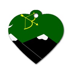 Flag Of Hunza  Dog Tag Heart (two Sides)