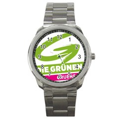 Logo Of Austrian Green Party Sport Metal Watch by abbeyz71