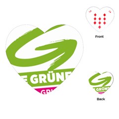 Logo Of Austrian Green Party Playing Cards (heart) by abbeyz71