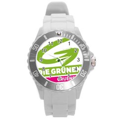 Logo Of Austrian Green Party Round Plastic Sport Watch (l) by abbeyz71