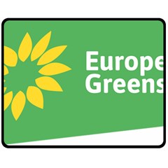 Logo Of The European Green Party Double Sided Fleece Blanket (medium)  by abbeyz71