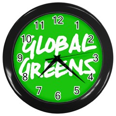 Logo Of Global Greens  Wall Clock (black) by abbeyz71