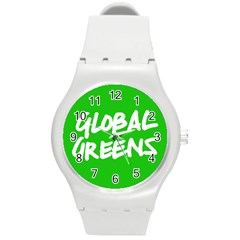 Logo Of Global Greens  Round Plastic Sport Watch (m) by abbeyz71