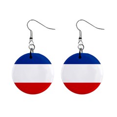 Flag Of Yugoslavia, 1918-1941 Mini Button Earrings by abbeyz71