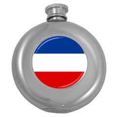 Flag Of Yugoslavia, 1918-1941 Round Hip Flask (5 Oz) by abbeyz71